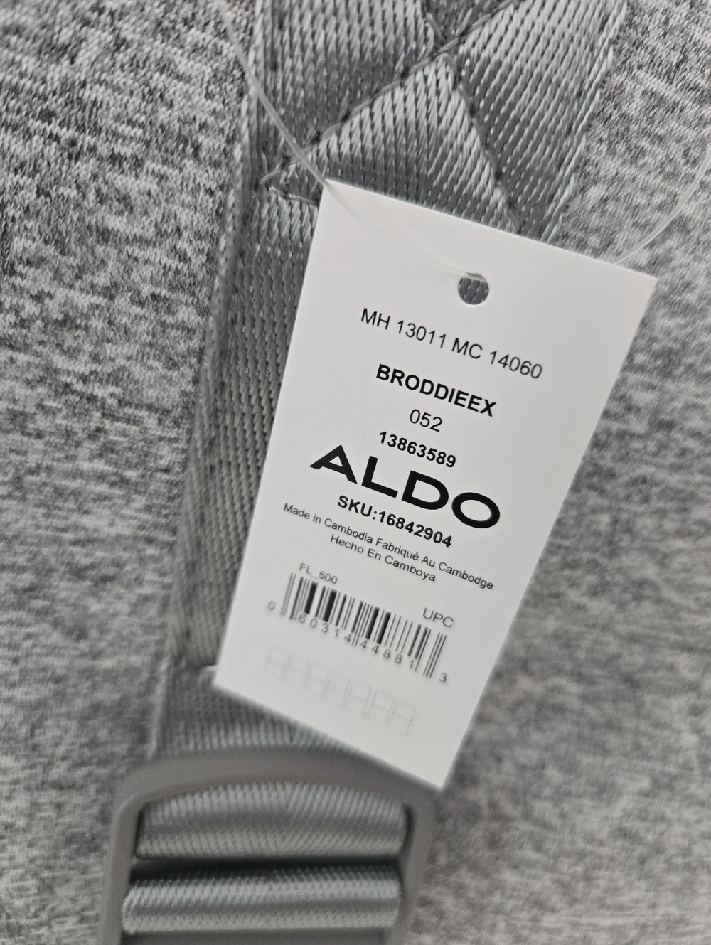 ALDO BRODDIE UNISEX - Weekend bag - Heathered Grey. One size. New.